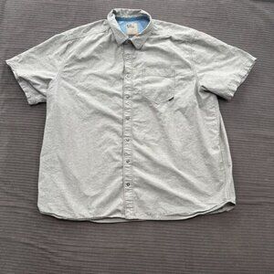 5.11 Tactical Shirt Men 2XL Gray Cotton Short Sleeve Button Up Outdoors Fishing.